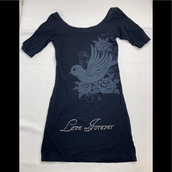 Seductions Women's Paint Print T Shirt Size XS Black Short Sleeve Crew - Picture 2 of 10